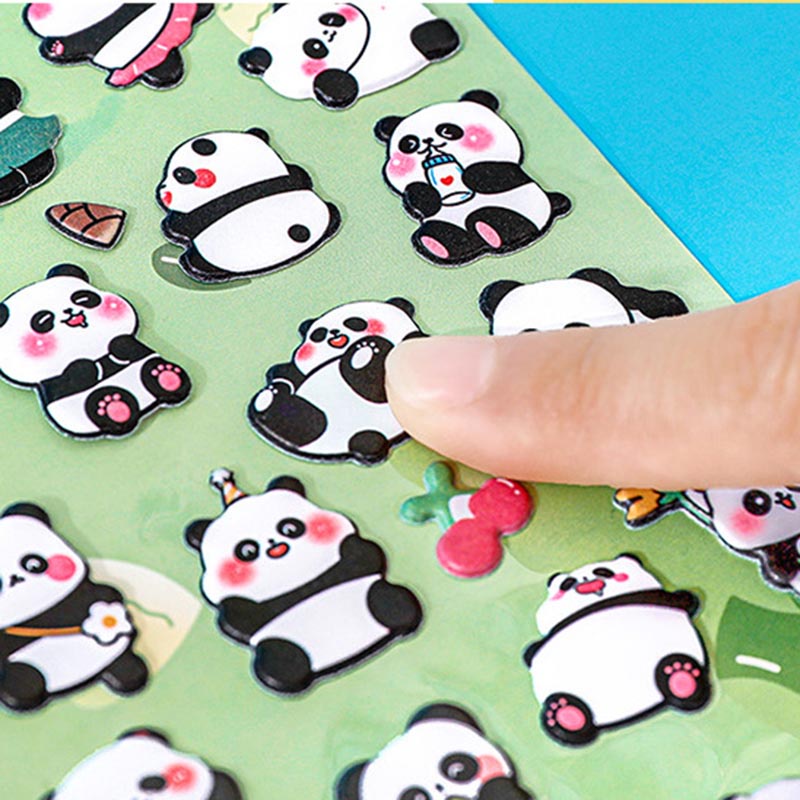 Miếng Dán Trang Trí Điện Thoại Hình Gấu Trúc Hoạt Hình 3d diy