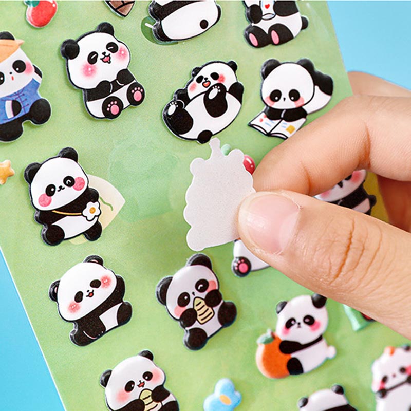 Miếng Dán Trang Trí Điện Thoại Hình Gấu Trúc Hoạt Hình 3d diy