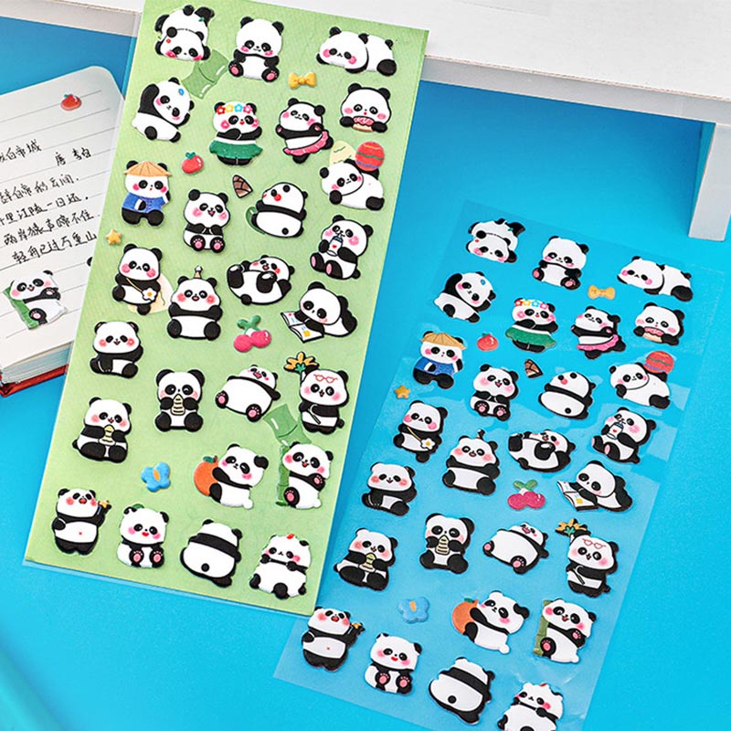 Miếng Dán Trang Trí Điện Thoại Hình Gấu Trúc Hoạt Hình 3d diy