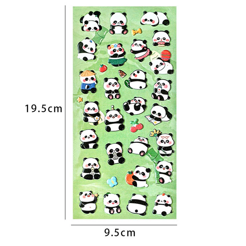 Miếng Dán Trang Trí Điện Thoại Hình Gấu Trúc Hoạt Hình 3d diy