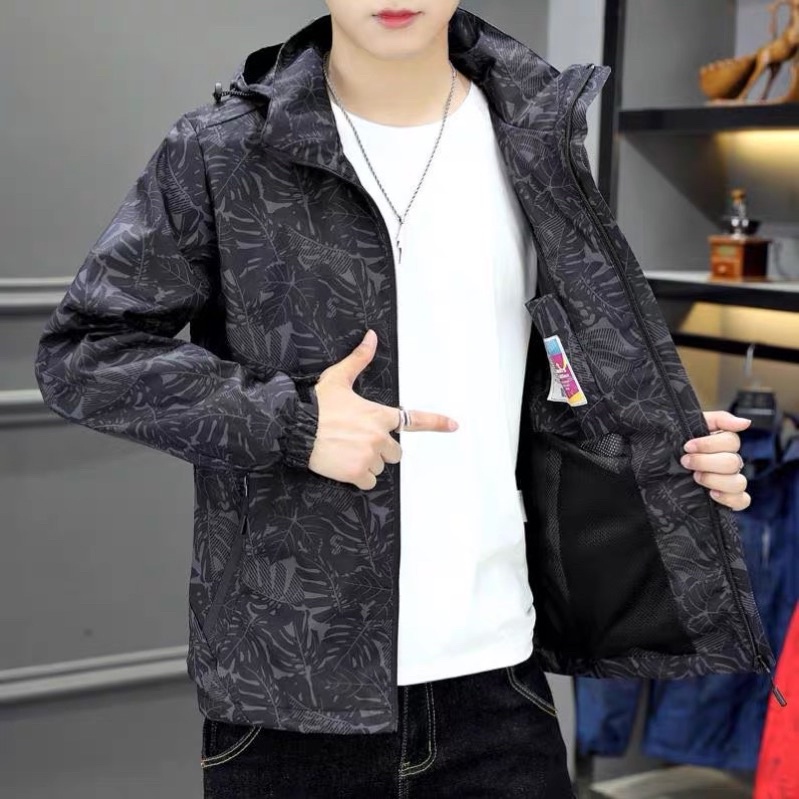 Áo khoác gió nam nữ in hoạ tiết cao cấp, Áo gió nam nữ 2 lớp chống nước, cản gió, chống bụi - Fashion Hand