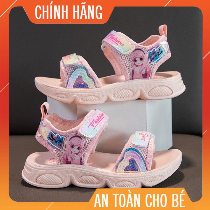Dép sandal bé gái đi học đế đúc đi mưa phong cách hàn quốc