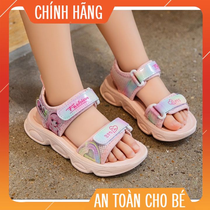 Dép sandal bé gái đi học đế đúc đi mưa phong cách hàn quốc