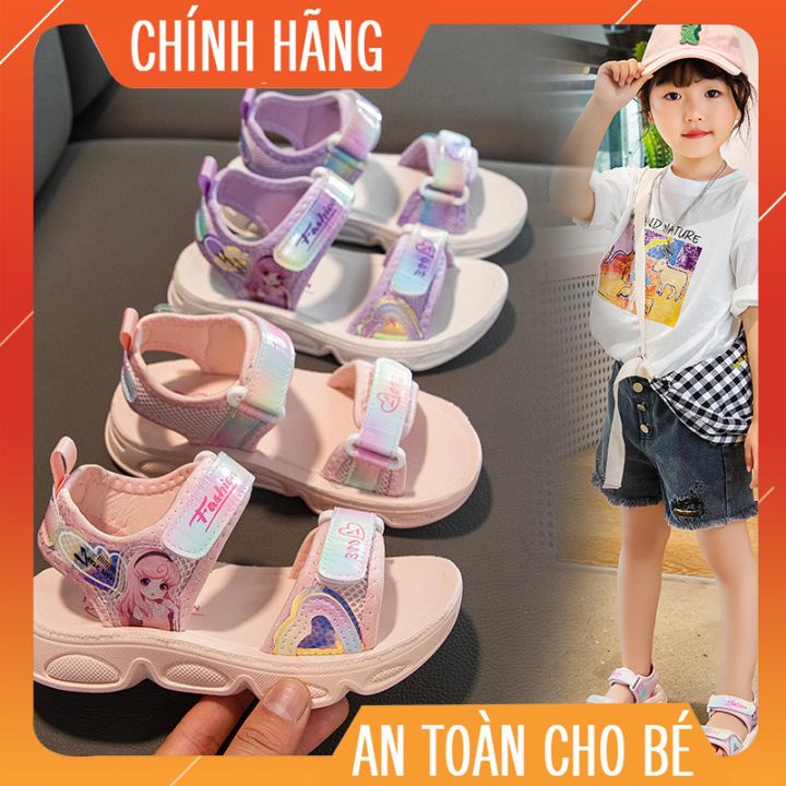 Dép sandal bé gái đi học đế đúc đi mưa phong cách hàn quốc
