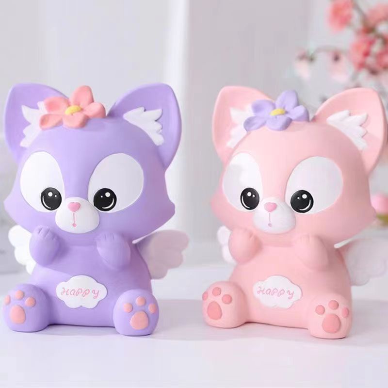 Ống Heo Tiết Kiệm Bằng vinyl Không Co Giãn Hình Chó cinnamon Thủ Công Bán Chạy ubj0