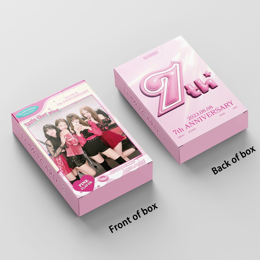 Blackpink 7th Anniversary JENNIE LISA JISOO ROSÉ BST Hyde Park Photocard Lomo Card 55pcs/box
