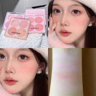 Bảng phấn má hồng bốn màu sắc tông nude tự nhiên