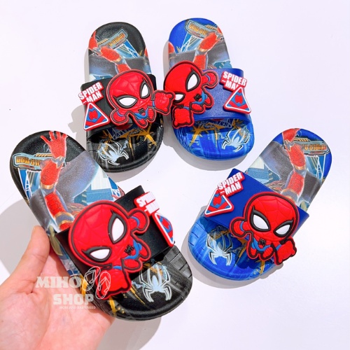 Dép Quai Ngang Siêu Nhân Dẻo Mềm Êm Chân Gắn Sticker Cho Bé
