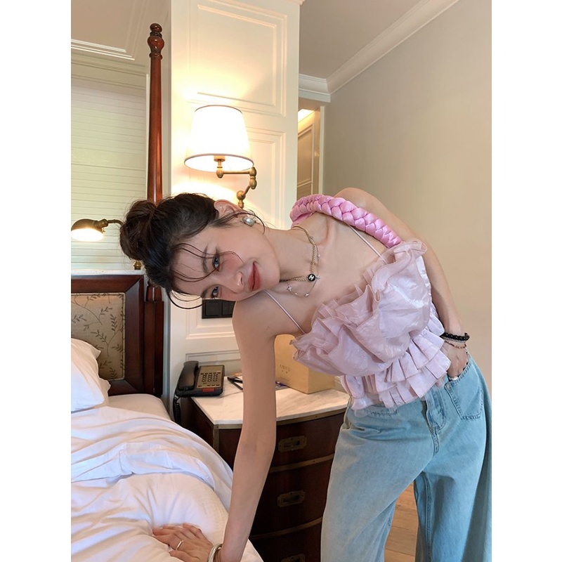 Áo Ống Ngắn Dáng Ôm Thời Trang Mùa Hè 2023 Phong Cách Pháp Hàng Mới Dành Cho Bạn Nữ