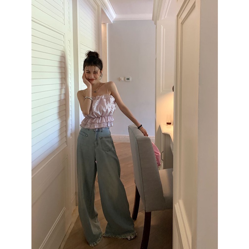 Áo Ống Ngắn Dáng Ôm Thời Trang Mùa Hè 2023 Phong Cách Pháp Hàng Mới Dành Cho Bạn Nữ