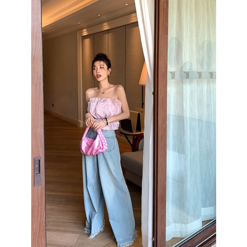 Áo Ống Ngắn Dáng Ôm Thời Trang Mùa Hè 2023 Phong Cách Pháp Hàng Mới Dành Cho Bạn Nữ