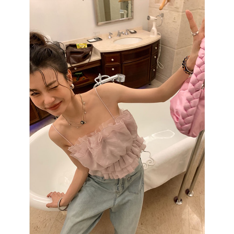 Áo Ống Ngắn Dáng Ôm Thời Trang Mùa Hè 2023 Phong Cách Pháp Hàng Mới Dành Cho Bạn Nữ