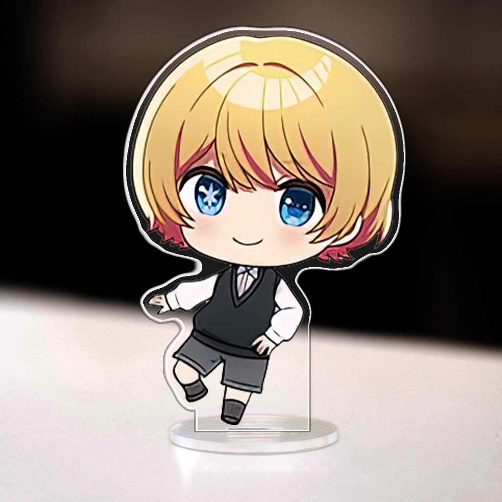 Mô hình đứng standee bằng arcrylic Oshi No Ko Ai Hoshino Aquamarine Ruby Chibi decor góc để bàn làm việc ca 3cm NLSHOP