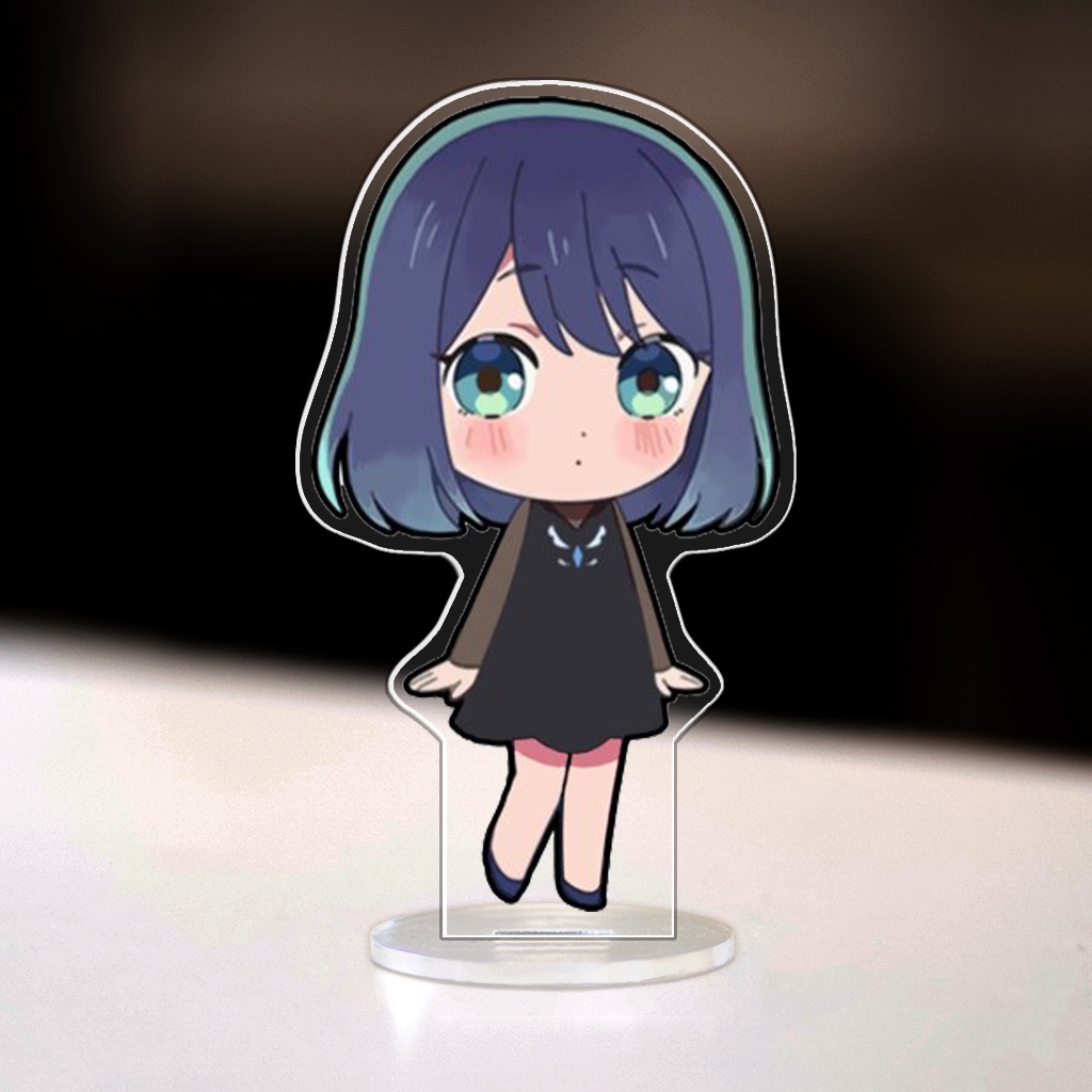 Mô hình đứng standee bằng arcrylic Oshi No Ko Ai Hoshino Aquamarine Ruby Chibi decor góc để bàn làm việc ca 3cm NLSHOP