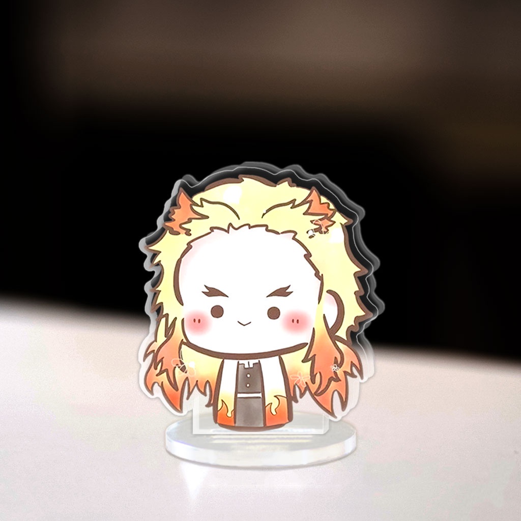 Mô hình Mini Demon Slayers Tanjiro Nezuko Standee Chibi Anime Manga Kimetsu no Yaiba trang trí góc cao 3cm NLSHOP
