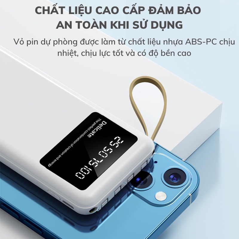 Sạc Dự Phòng dung lượng 20000mah TZ08 Chính hãng , Tích Hợp 4 Dây Sạc, Sạc Không Nóng Máy, Bảo Hành 12 Tháng  Linkeetech