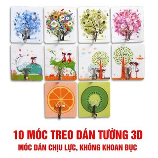 Móc Dán Tường Siêu Dính 3D Độc Đáo (Giao mẫu ngẫu nhiên )