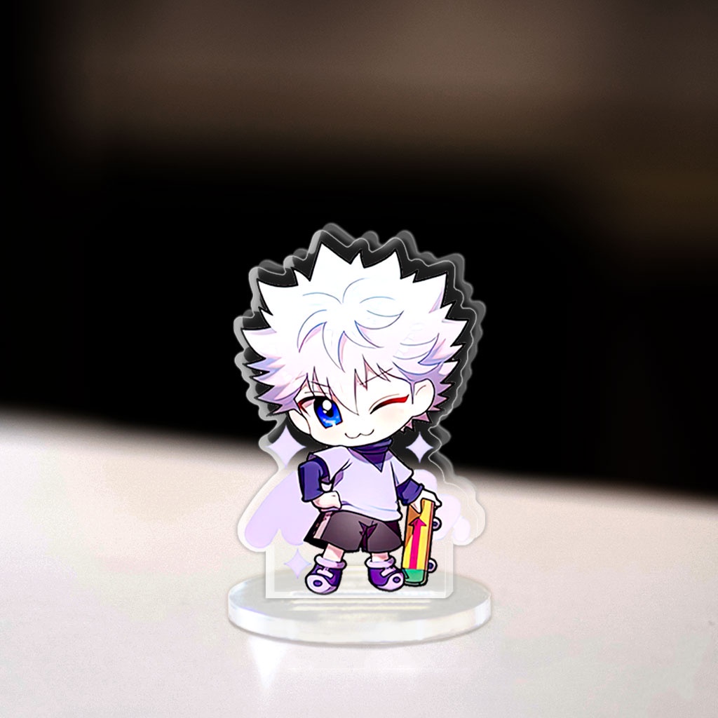 Mô hình 3cm Mini Hunter X Hunter Standee Killua Zoldyck Gon Freecss Anime Manga Chibi trang trí góc học tập cao 3cm NLP
