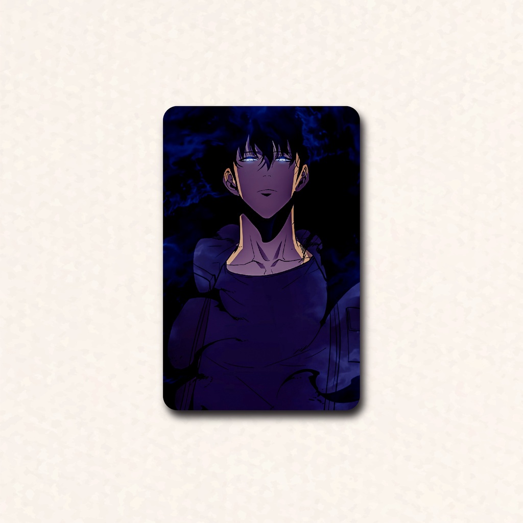 Thẻ Card Bo Góc Manhwa Character Sung Jin Woo - Solo Leveling  - Giấy Bìa Cứng - Có Màng Cán