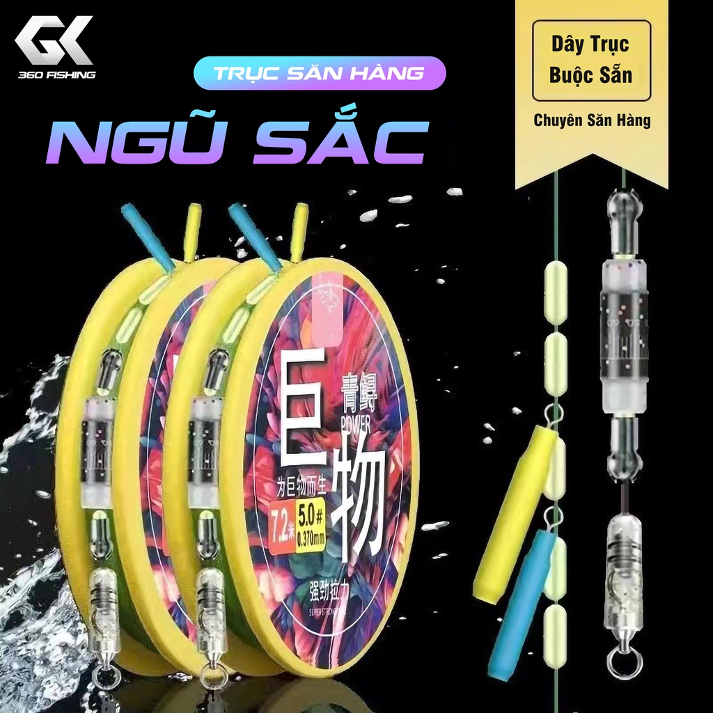 Trục câu đài săn hàng Ngũ Sắc cao cấp. Trục câu đài buộc sẵn chống nổ Chất Lượng