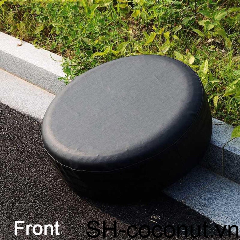 Vỏ Bọc Lốp Xe Hơi Bằng Da pvc Màu Đen Chống Bụi Chống Nước Thông Dụng Kích Thước 15 Inch
