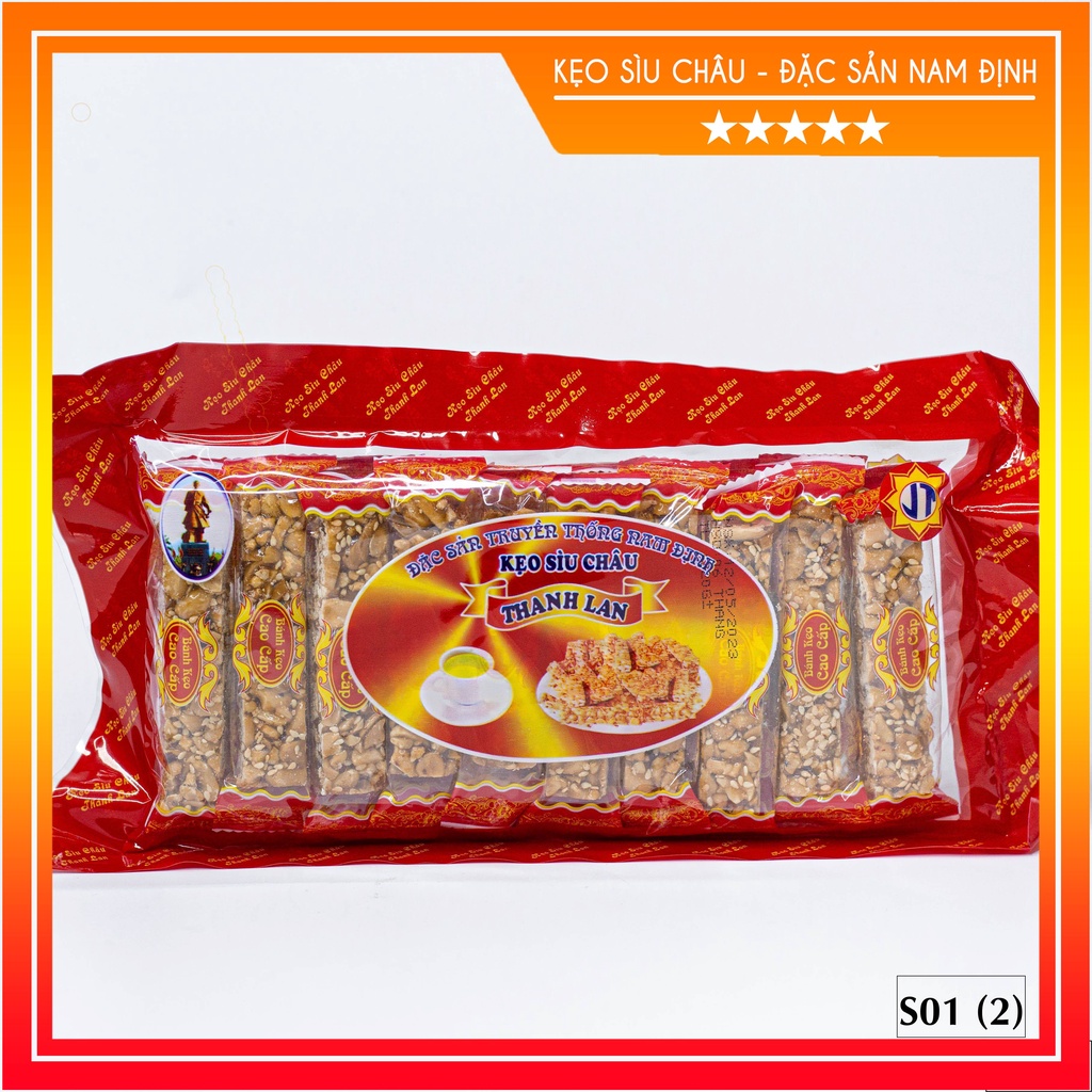 Combo 5 gói Kẹo lạc S01  - Kẹo Sìu Châu Thanh Lan chính hiệu - Đặc sản Nam Định