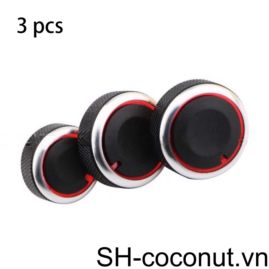 Bộ 3 Nút Vặn Điều Hòa Nhiệt Độ Bằng Hợp Kim Nhôm Thay Thế Cho Xe Hơi / Xe Tải