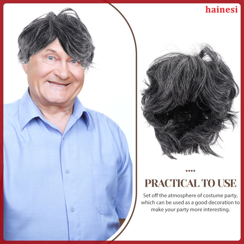 Tóc Giả Hóa Trang Ông Già Vui Nhộn Cho Nam
