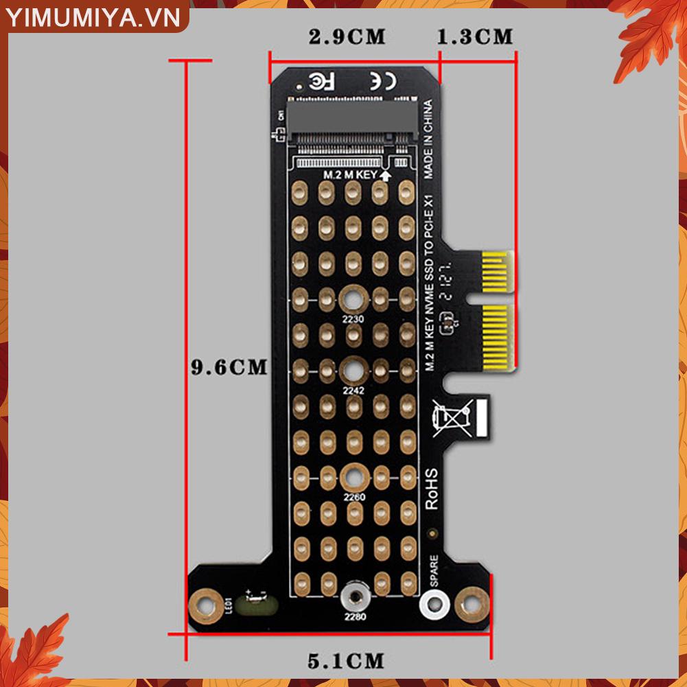 ☼Yimumiya ☼ Card Chuyển Đổi m.2 nvme Sang Pcie4.0X1 32gbps Cho ssd 2230 / 2242 / 2260 / 2280