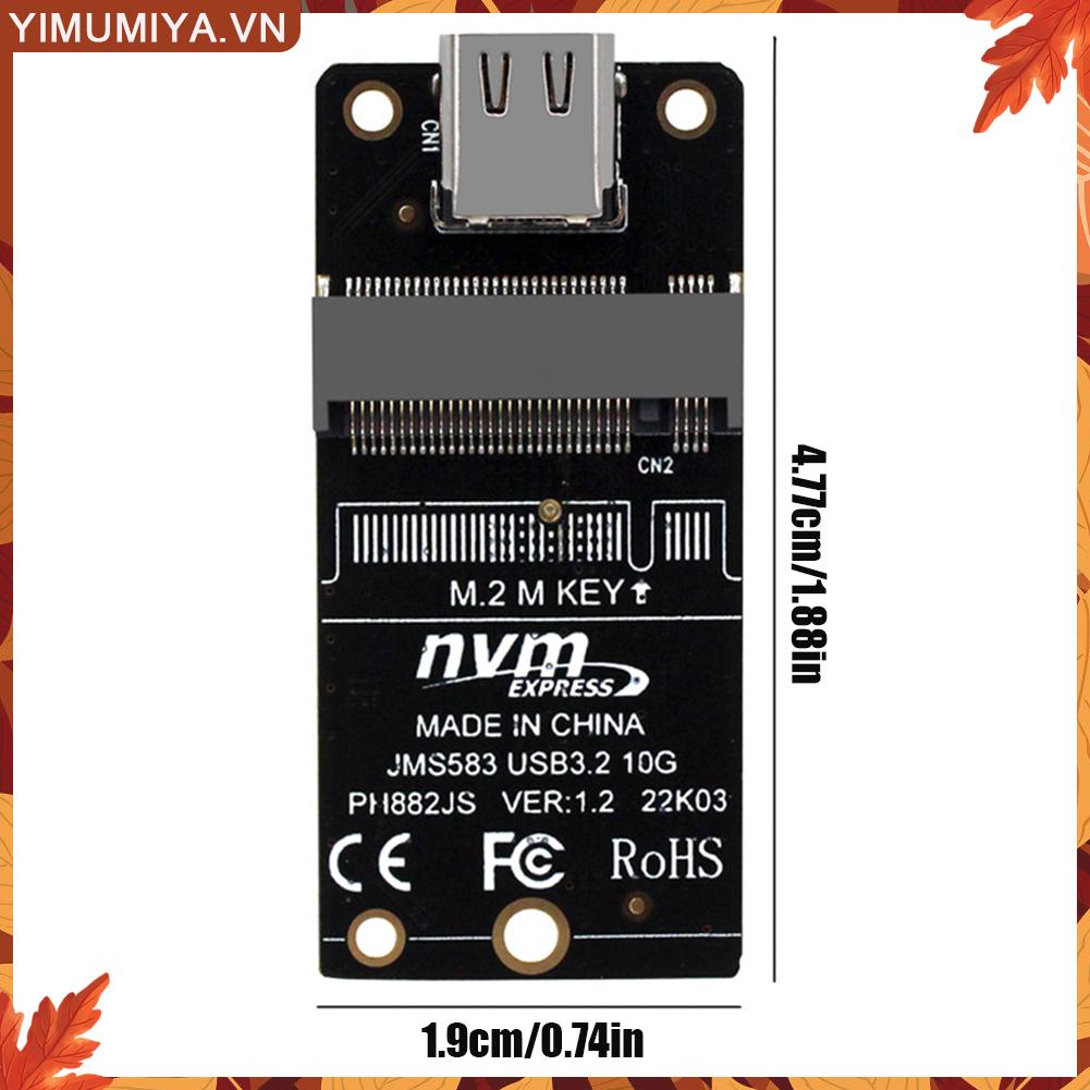 ☼Yimumiya ☼ Bảng Mạch Giao Diện usb3.2 Sang type-c Cho 2230 2242 2260 2280 ssd m.2