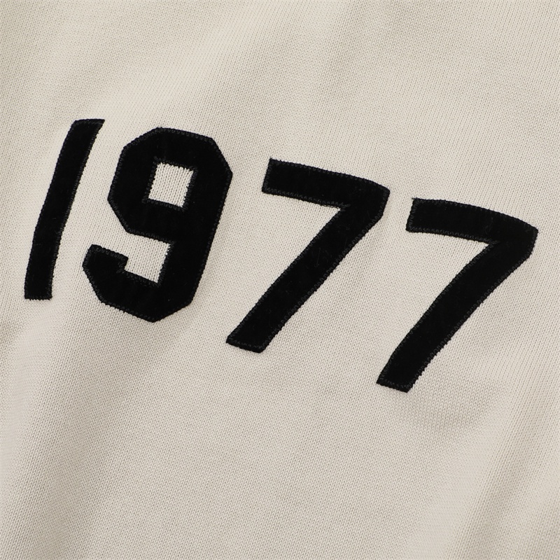 Áo Hoodie Dệt Kim Cổ polo Phong Cách unisex 1977