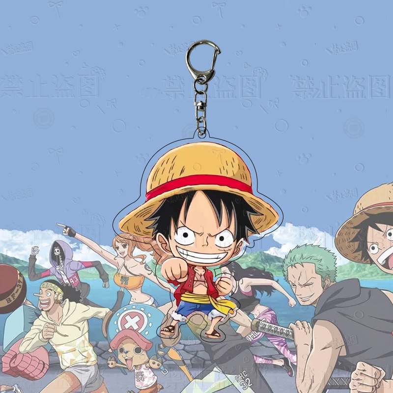 Móc Chìa Khóa Bằng acrylic Hình Nhân Vật Hoạt Hình one piece
