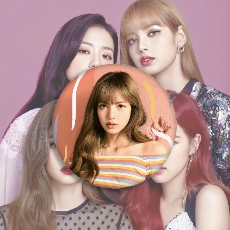 Ghim Cài Áo Bằng Kim Loại Hình Ngôi Sao blackpink Quyến Rũ Cho Học Sinh