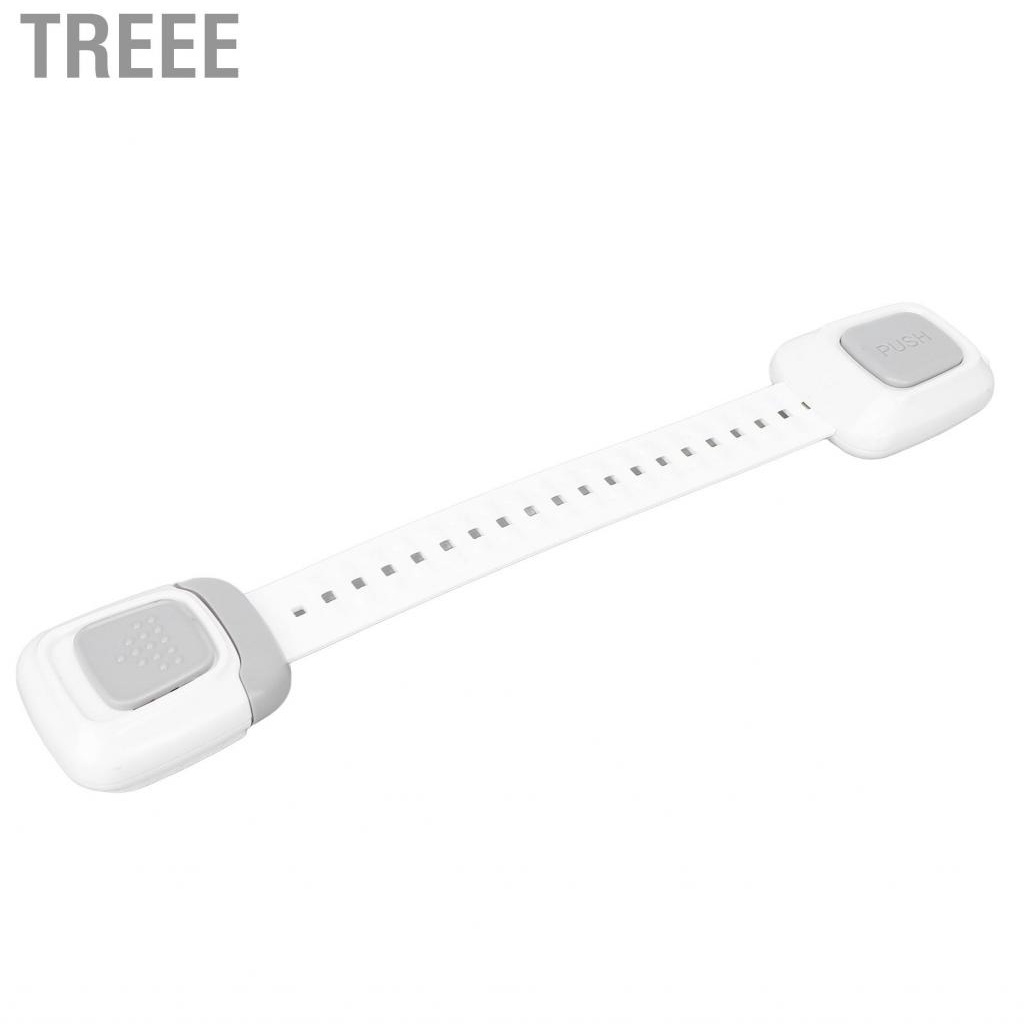 Treee Adhesive Strap Lock  Multi Use Quick Easy Flexible Child Proof Drawer  Fatigue Adjustable for Fridge Dishwasher Toilet