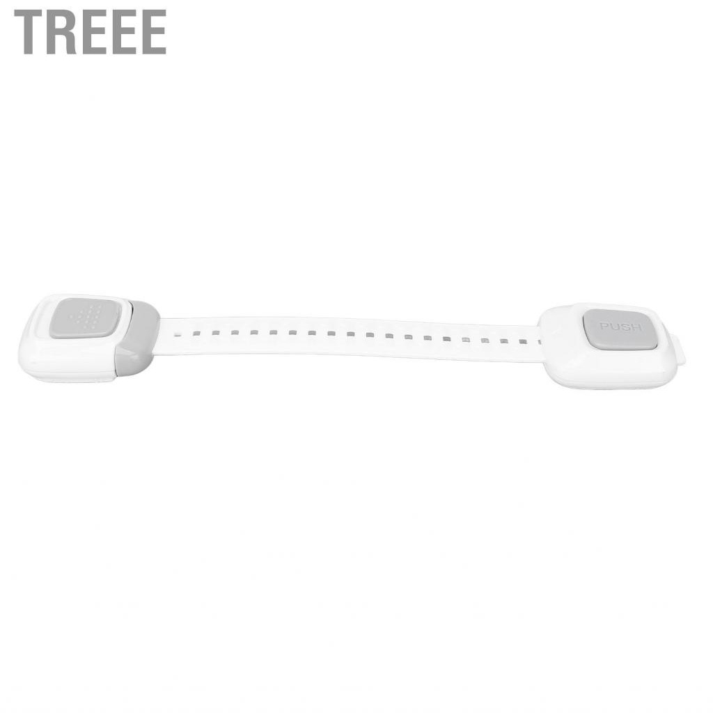 Treee Adhesive Strap Lock  Multi Use Quick Easy Flexible Child Proof Drawer  Fatigue Adjustable for Fridge Dishwasher Toilet