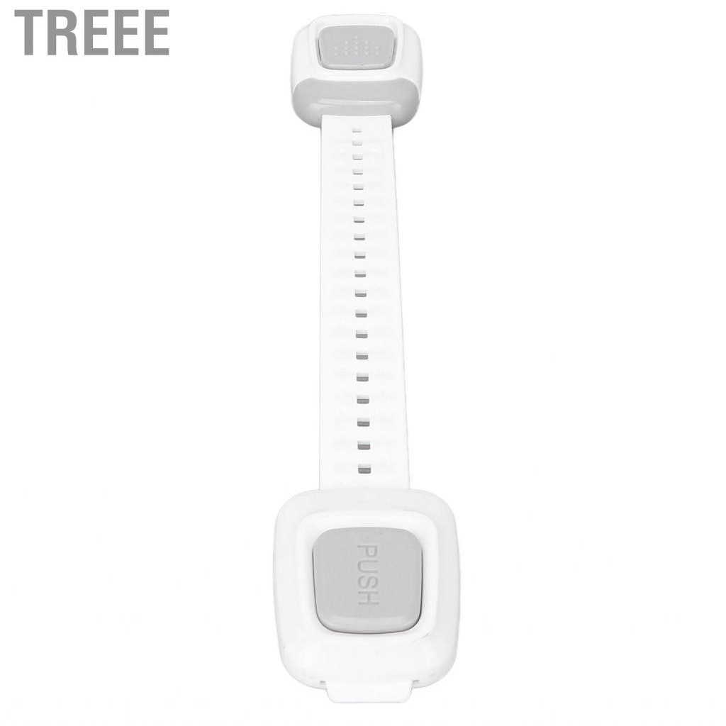 Treee Adhesive Strap Lock  Multi Use Quick Easy Flexible Child Proof Drawer  Fatigue Adjustable for Fridge Dishwasher Toilet