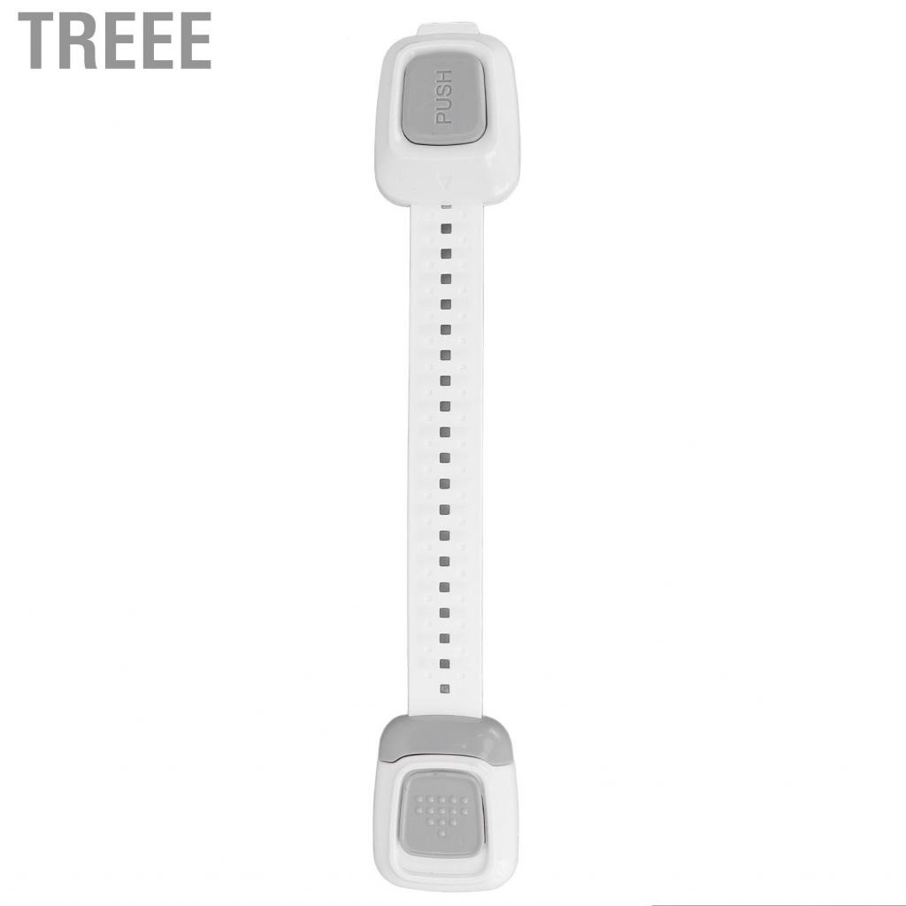 Treee Adhesive Strap Lock  Multi Use Quick Easy Flexible Child Proof Drawer  Fatigue Adjustable for Fridge Dishwasher Toilet