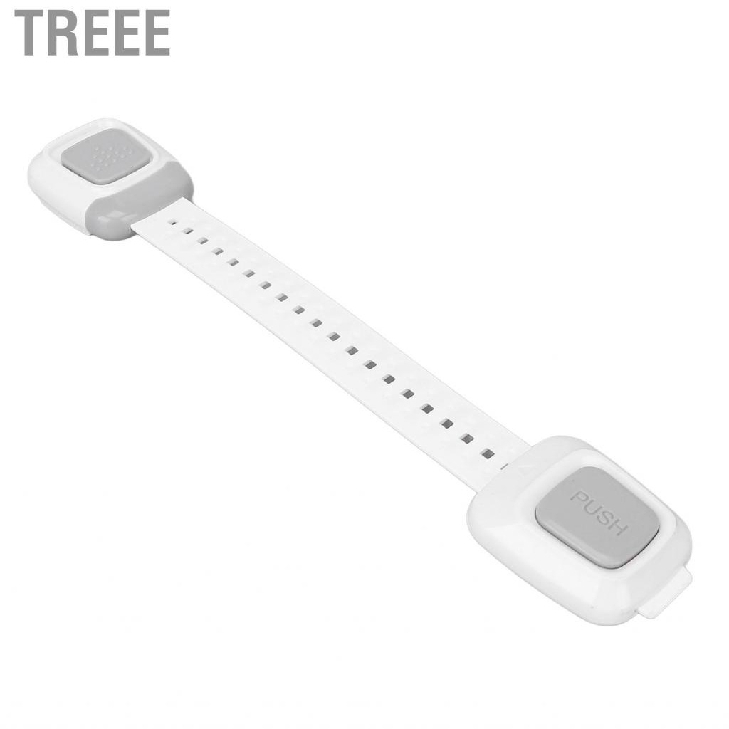 Treee Adhesive Strap Lock  Multi Use Quick Easy Flexible Child Proof Drawer  Fatigue Adjustable for Fridge Dishwasher Toilet