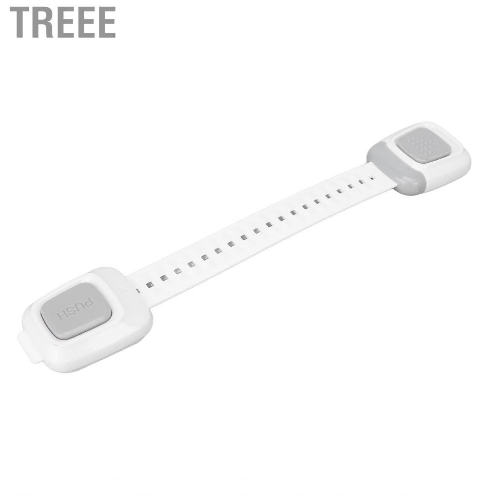 Treee Adhesive Strap Lock  Multi Use Quick Easy Flexible Child Proof Drawer  Fatigue Adjustable for Fridge Dishwasher Toilet