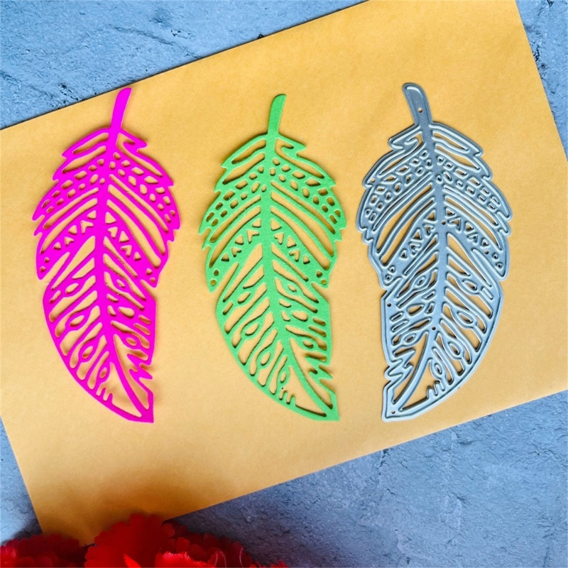 Khuôn Cắt Giấy Làm Từ Kim Loại Hình Lá Trang Trí Scrapbook