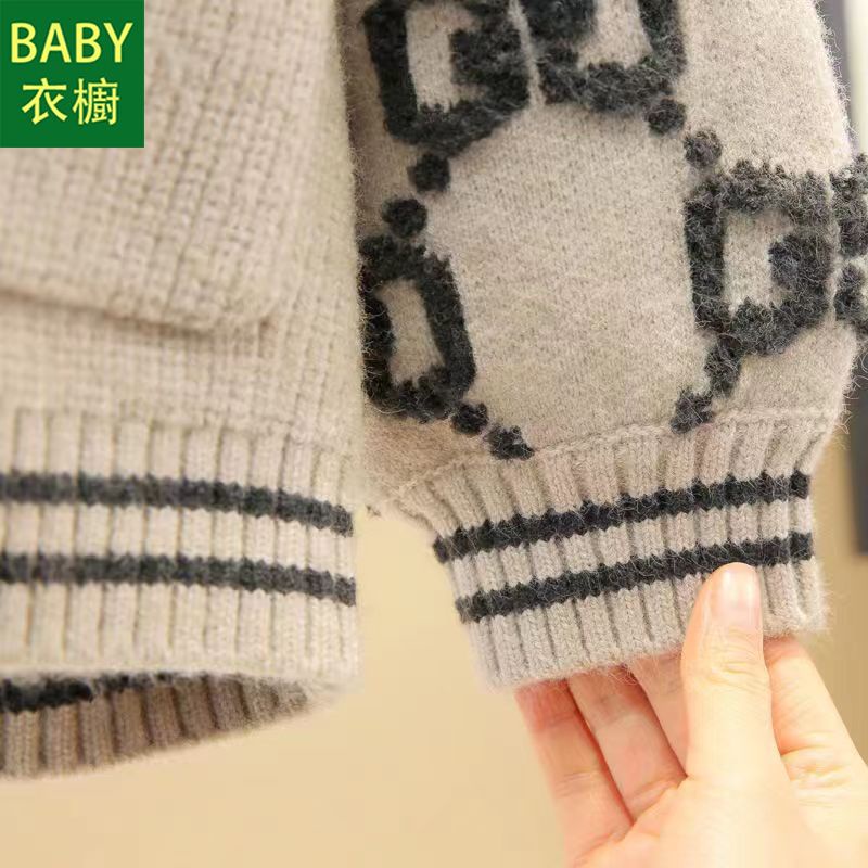 Áo Khoác cardigan Dệt Kim Phong Cách Thời Trang Thu Đông Mới 2023 Cho Bé Trai