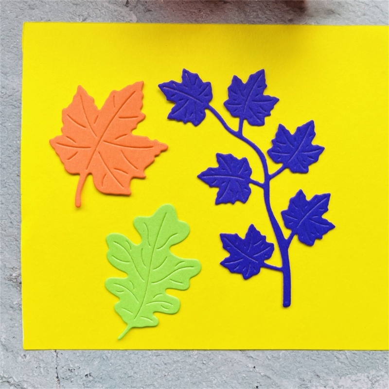 Khuôn Cắt Giấy Làm Từ Kim Loại Hình Lá Trang Trí Scrapbook