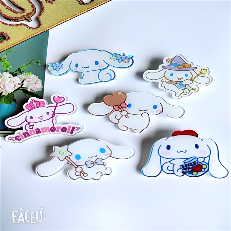 Sanrio Ghim Cài Áo Trang Trí Ba Lô h0043 Bằng acrylic Hình cinnamoroll Dễ Thương