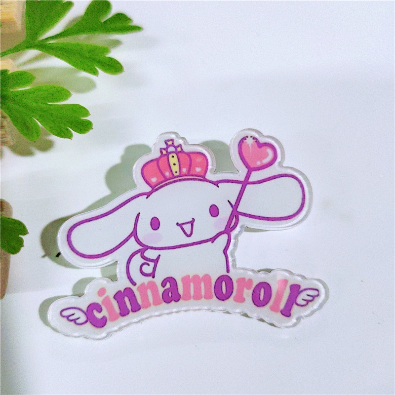 Sanrio Ghim Cài Áo Trang Trí Ba Lô h0043 Bằng acrylic Hình cinnamoroll Dễ Thương