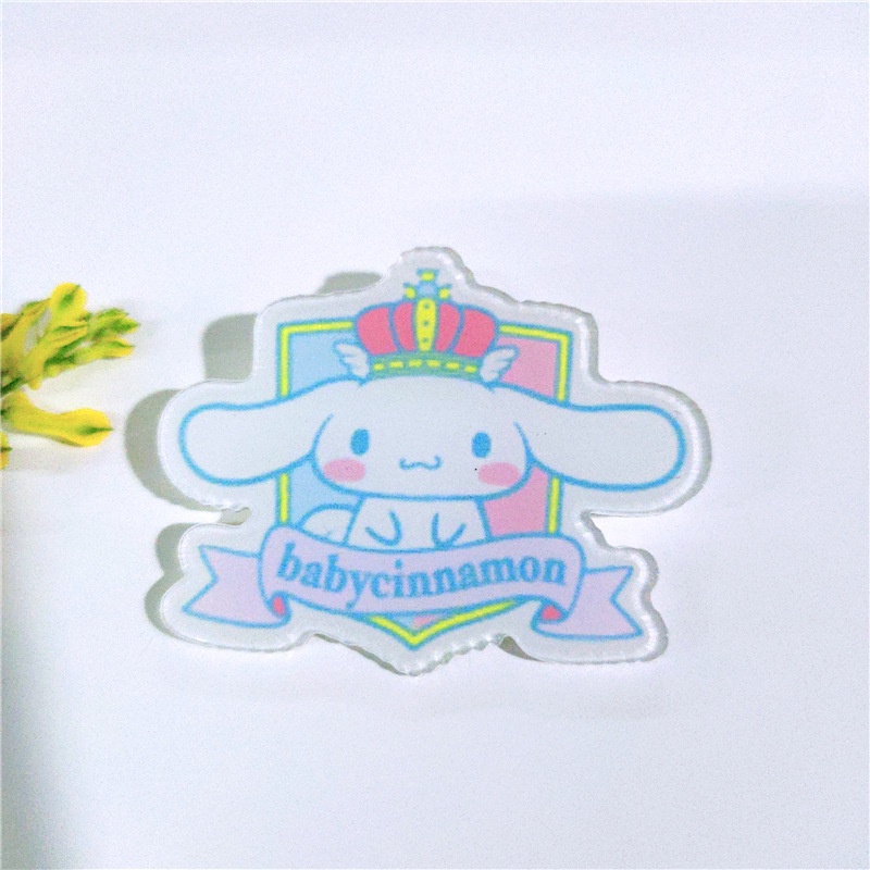 Sanrio Ghim Cài Áo Trang Trí Ba Lô h0043 Bằng acrylic Hình cinnamoroll Dễ Thương