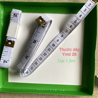 Thước dây đen trắng dài 150cm 60inch dây mềm