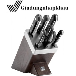 Bộ dao zwilling gourmet, 7 món tự mài, bộ dao nhà bếp, made in germany, shop giadungnhapkhau