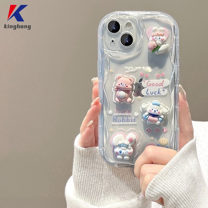 Ốp Điện Thoại Viền Cong Hình Thú Bông 3d diy 3d Cho IPhone 11 12 13 14 PRO MAX 6 7 6S 8 14 Plus X XR XS MAX 11 12 13 Se 2020 6SPlus 7Plus 6Plus 8Plus 14Plus XSMAX