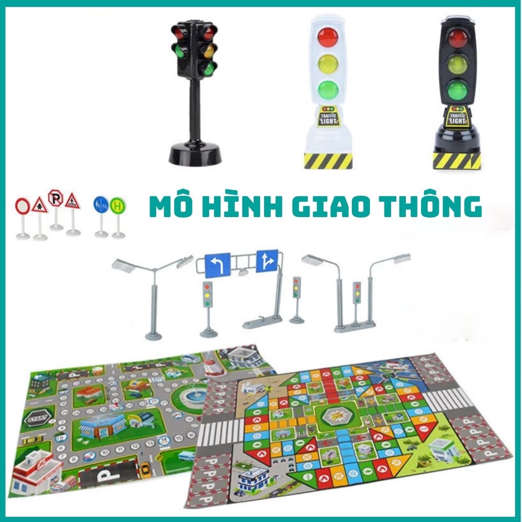 Đồ Chơi Bản Đồ Giao Thông Có Đèn Giao Thông, Biển Báo...