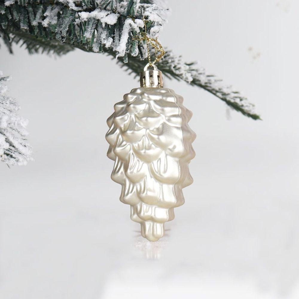 Set 8 Phụ Kiện Treo Trang Trí Giáng Sinh Bằng Nhựa Mờ Sáng 9cm